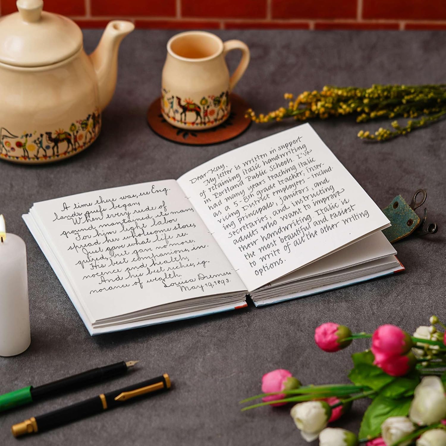 Art Printed String Closure Notebook for Notes and Sketches