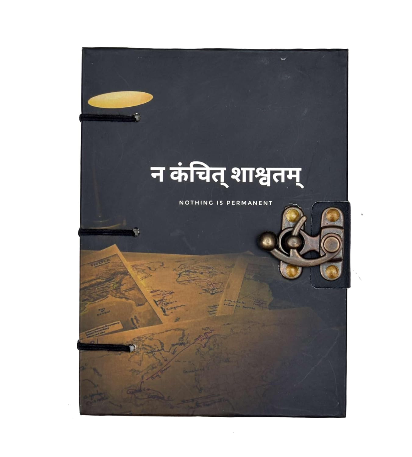 Vintage Look Buckle Lock Writing Diary Handmade Notebook