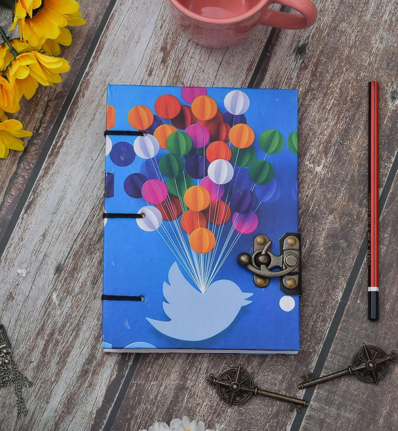 Elegant Handmade Buckle Lock Notebook fo...