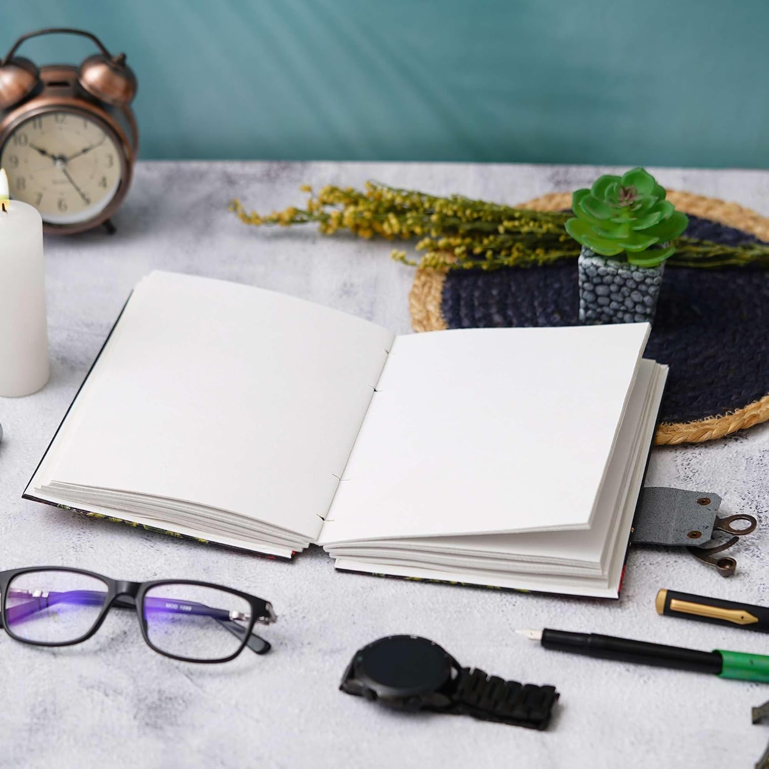 Handmade String Closure Diary with 200 Unruled Pages