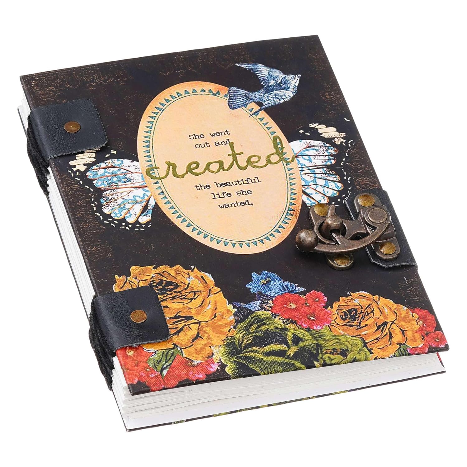 Handmade String Closure Diary with 200 Unruled Pages