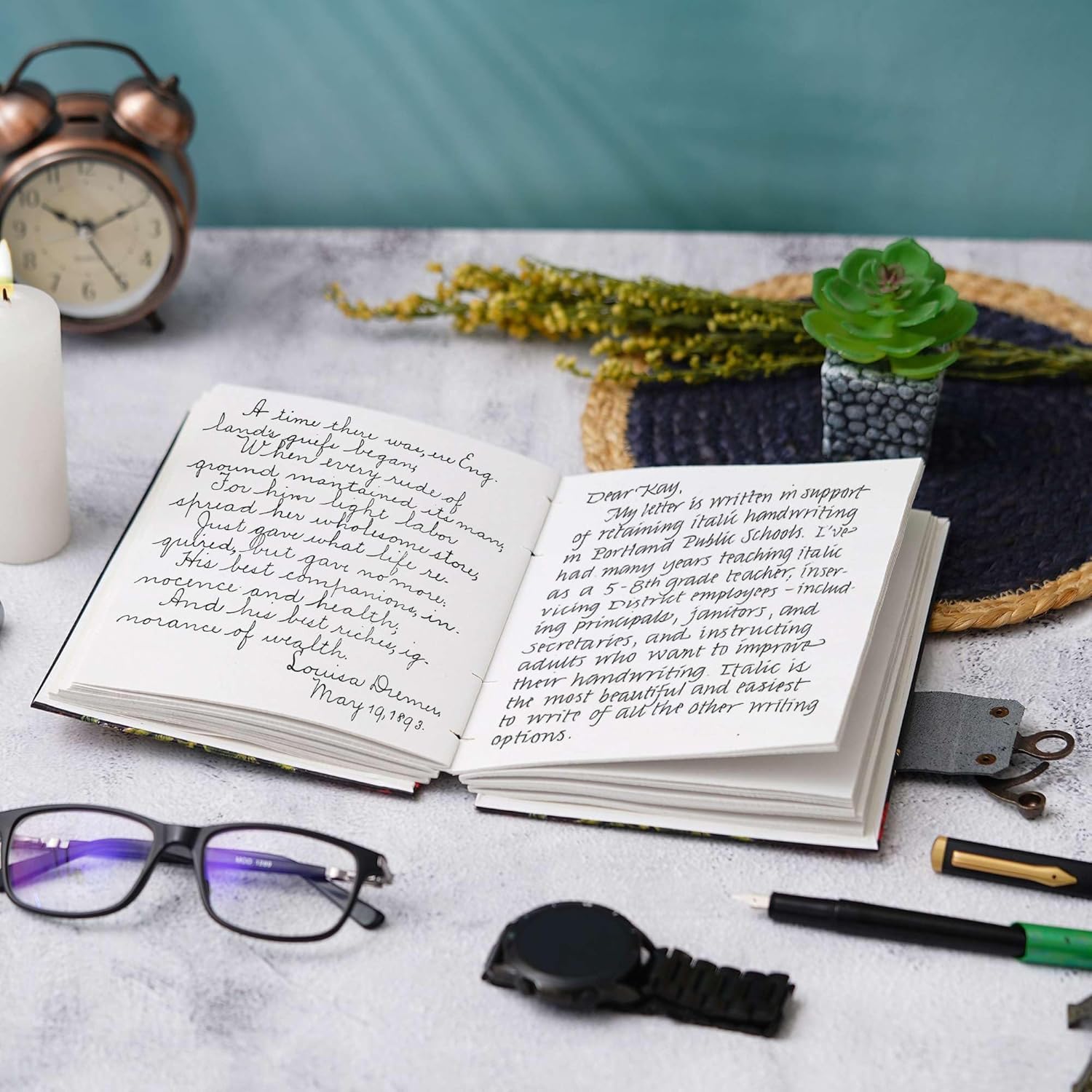 Handmade String Closure Diary with 200 Unruled Pages