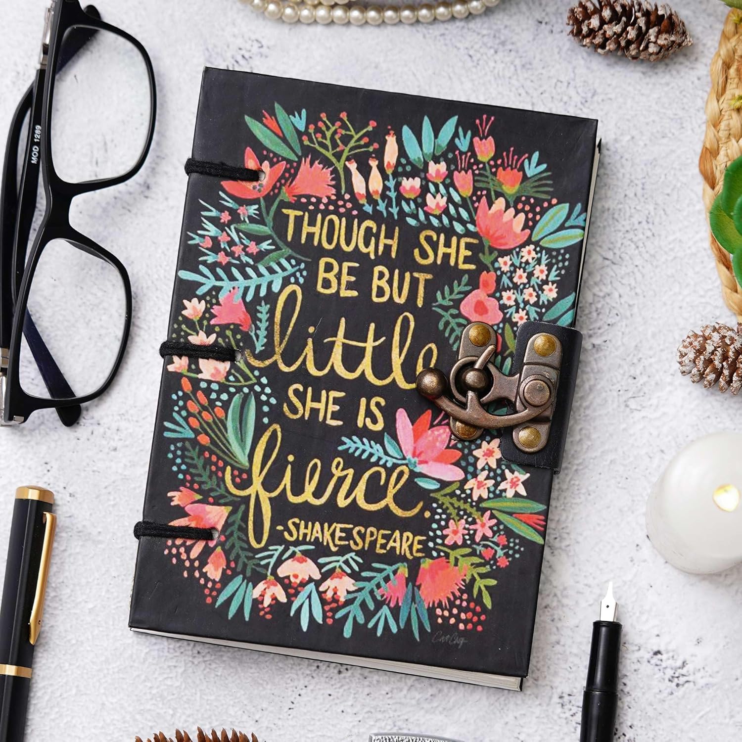 Vintage String Lock Cardboard Journal fo...