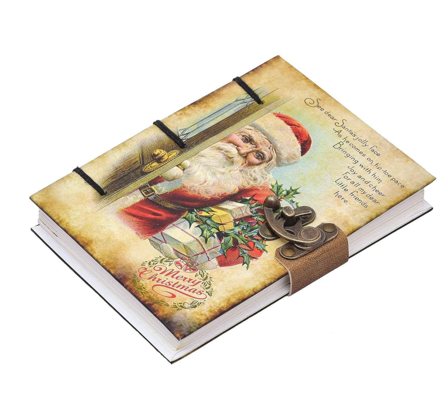 Vintage Genuine Leather Diary with White Pages 200 Sheets