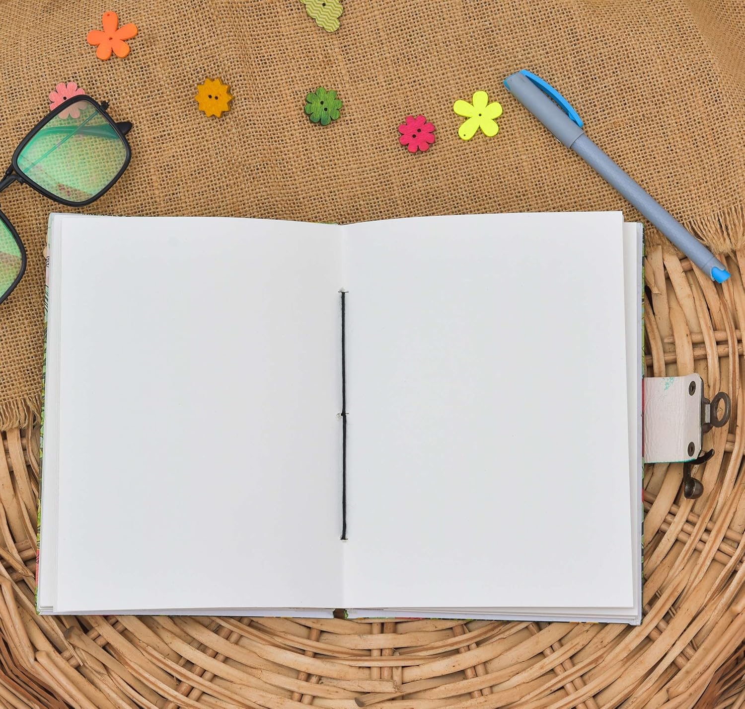 Printed Cardboard Diary with Buckle Lock and 200 Writing Pages