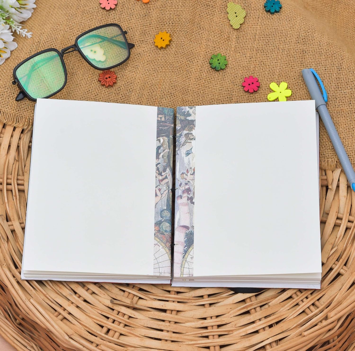 Vintage Style Handmade Buckle Lock Notebook for Daily Writing