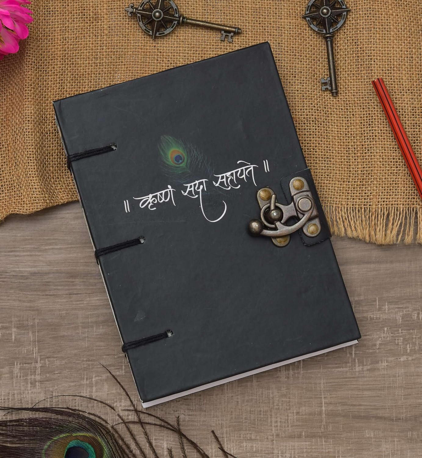 Art Printed Buckle Lock Diary for Person...