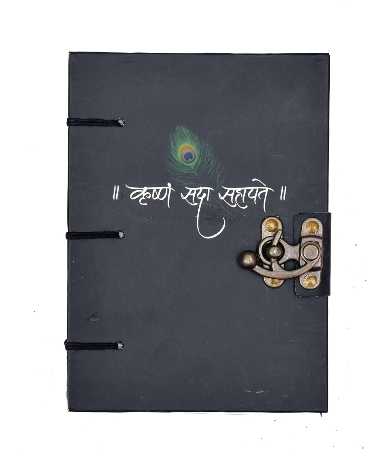 Art Printed Buckle Lock Diary for Personal Notes and Sketching