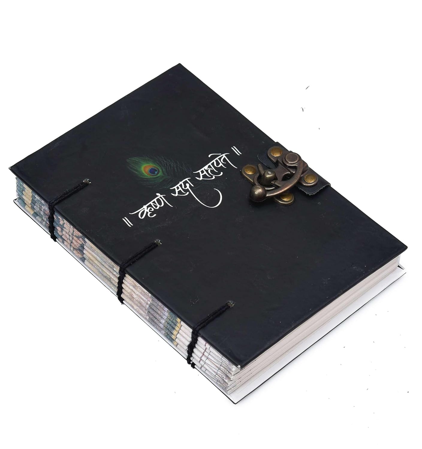 Art Printed Buckle Lock Diary for Personal Notes and Sketching