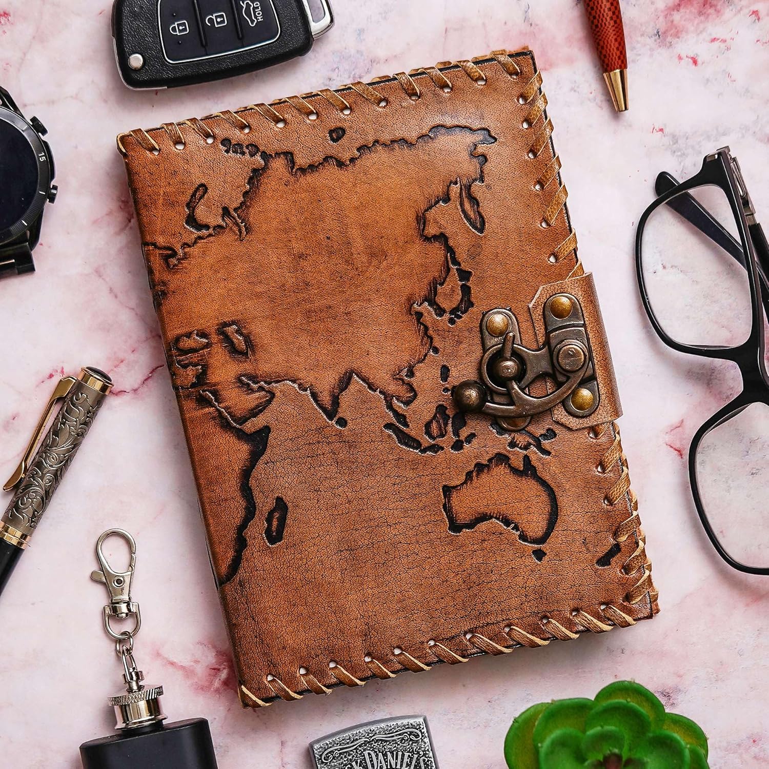Vintage Handmade Genuine Leather Diary –...