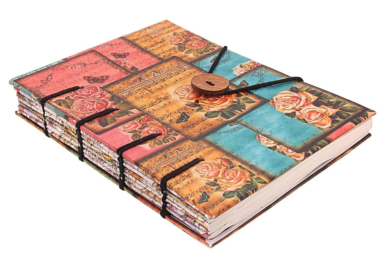 Handmade Printed Cardboard Journal – Personal Diary