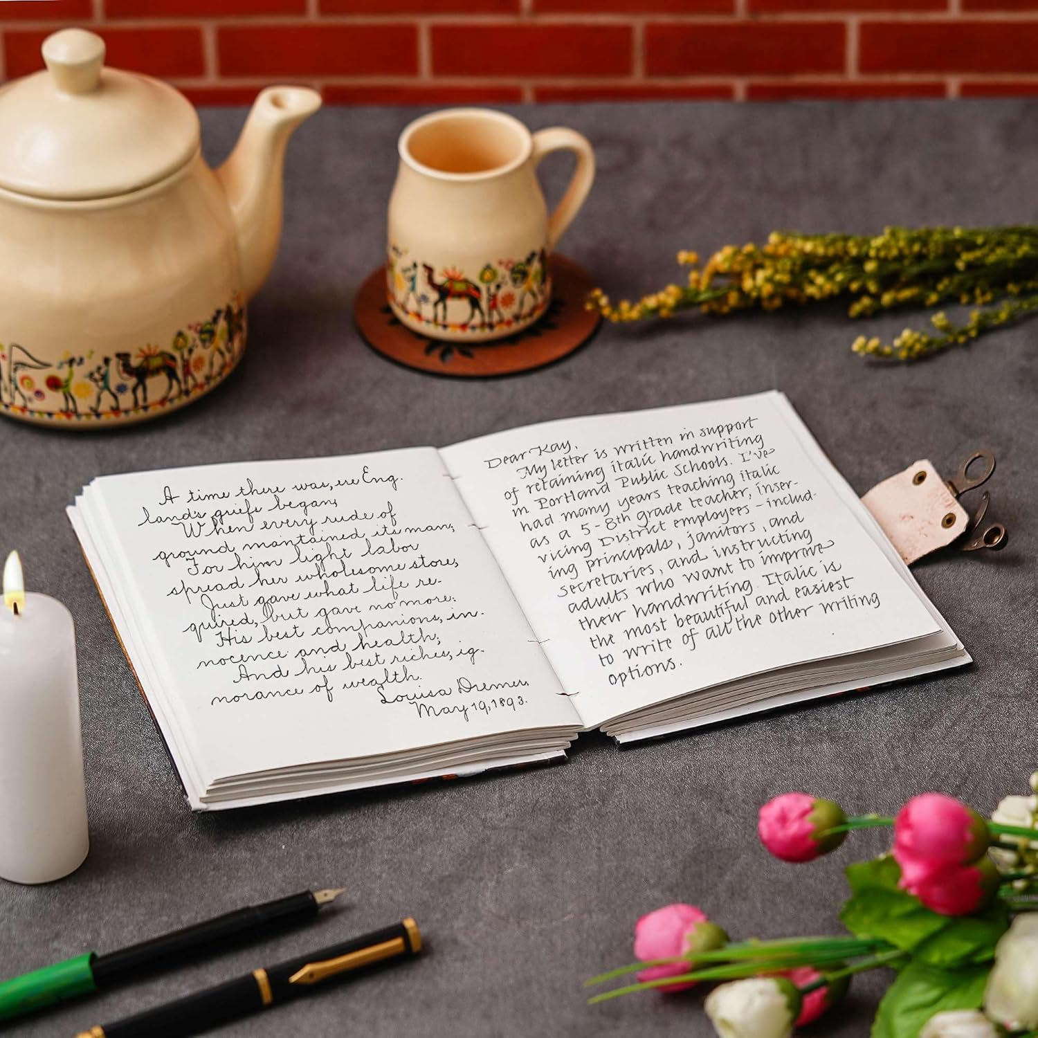 Handmade Printed Cardboard Journal with Buckle Lock – 200 Pages