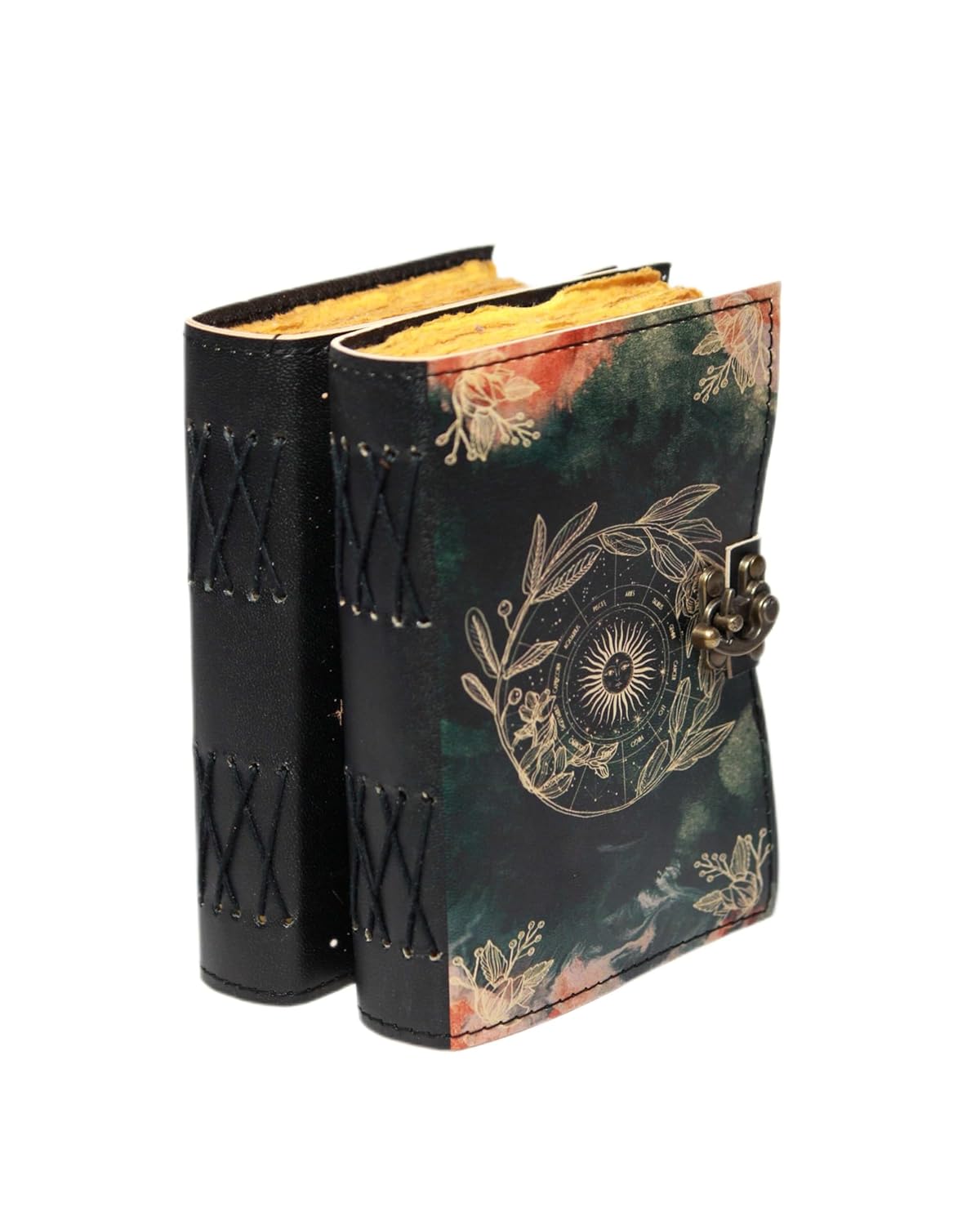 Genuine Leather Vintage Journal with Antique Lock Closure – 200 Pages