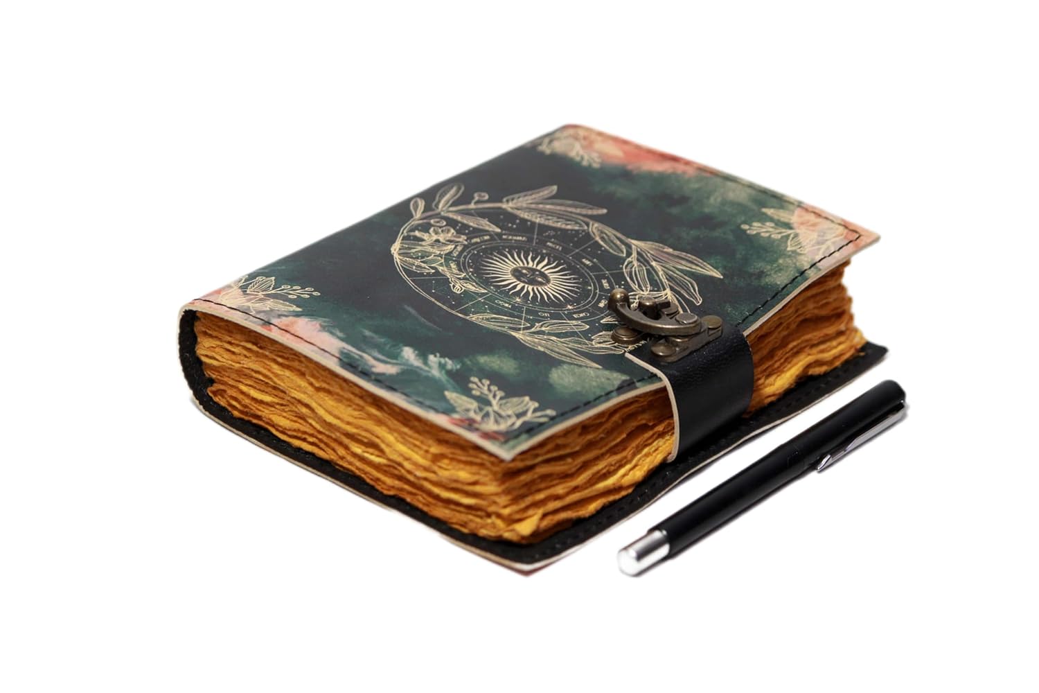 Genuine Leather Vintage Journal with Antique Lock Closure – 200 Pages