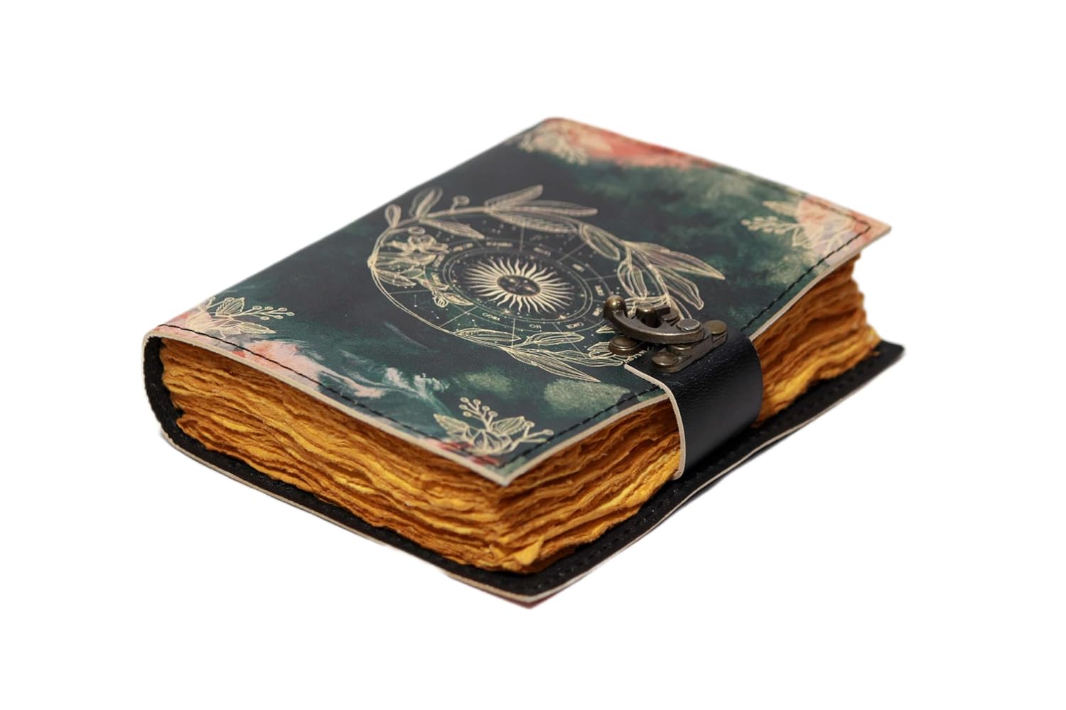 Genuine Leather Vintage Journal with Antique Lock Closure – 200 Pages