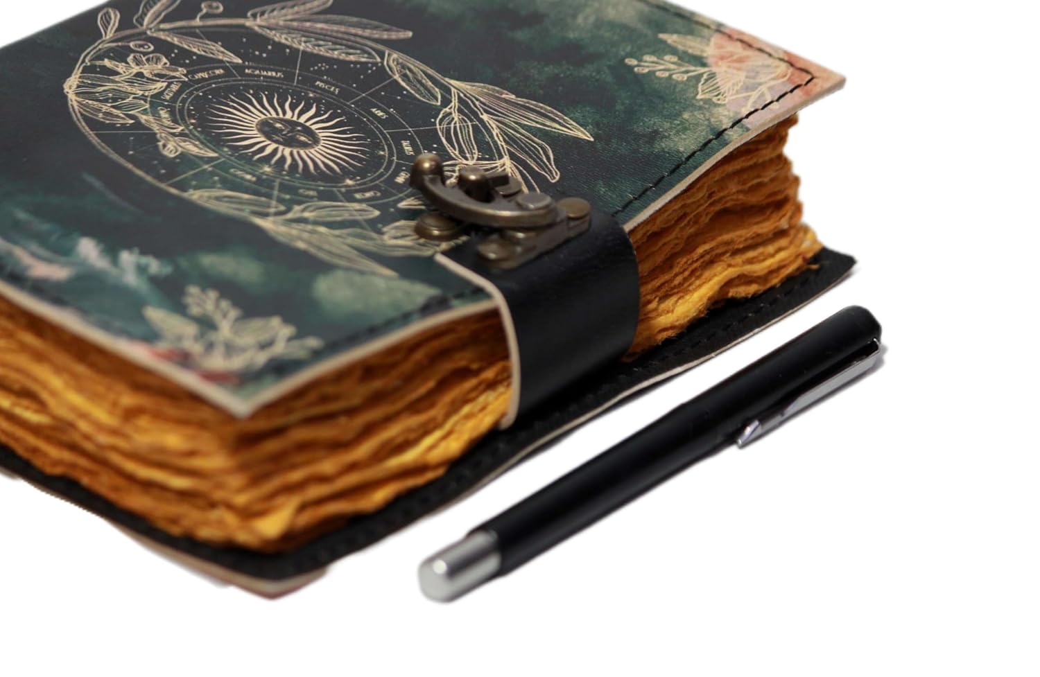 Genuine Leather Vintage Journal with Antique Lock Closure – 200 Pages