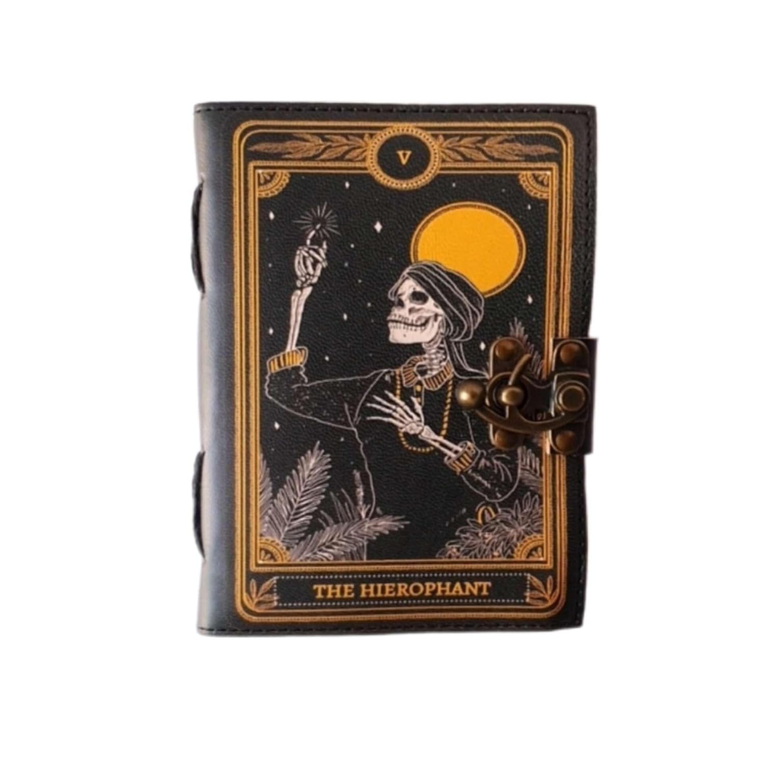 Genuine Leather Vintage Journal with Antique Lock Closure – Premium