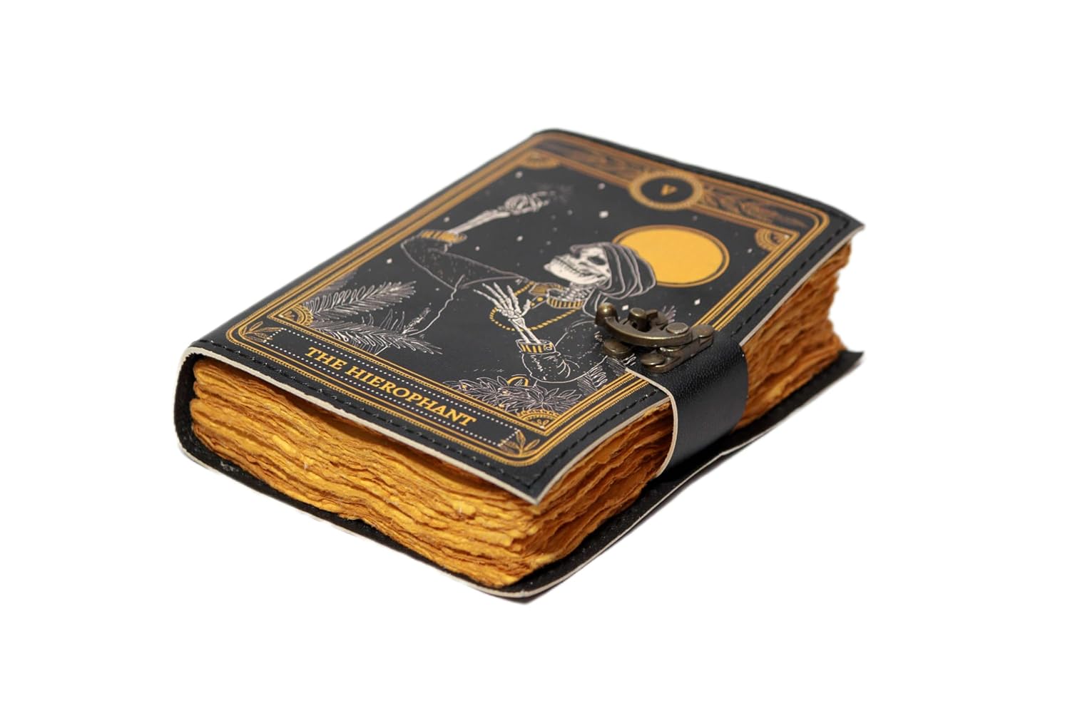 Genuine Leather Vintage Journal with Antique Lock Closure – Premium