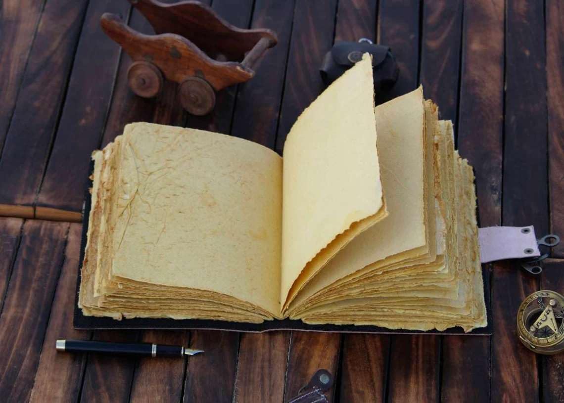 Genuine Leather Vintage Journal with Antique Lock Closure – Premium