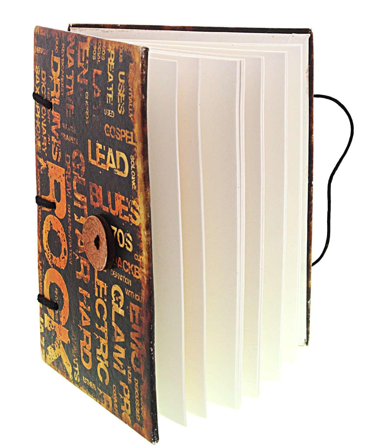 Handmade Printed Cardboard Journal Diary – Classic Design