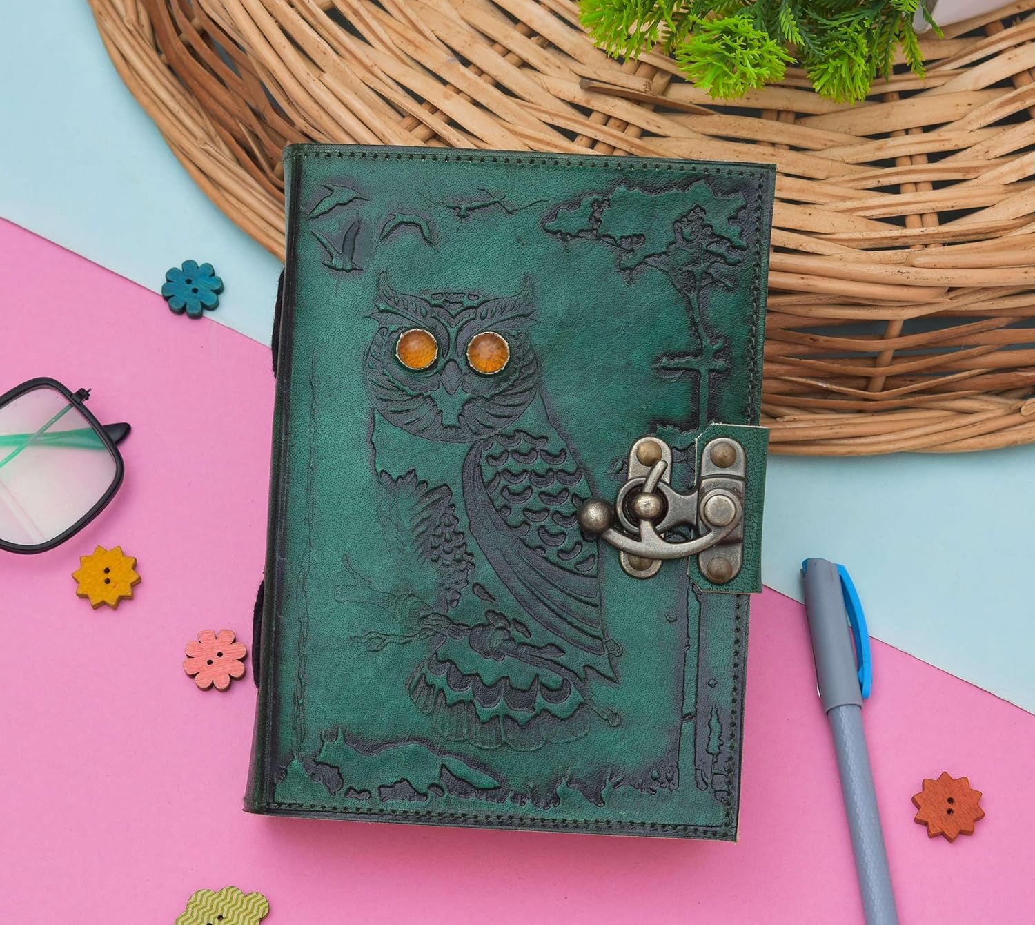Genuine Leather Vintage Handmade Journal...