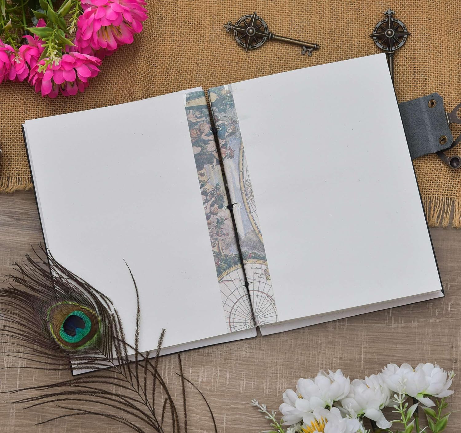 Printed Handmade Cardboard Notebook Journal