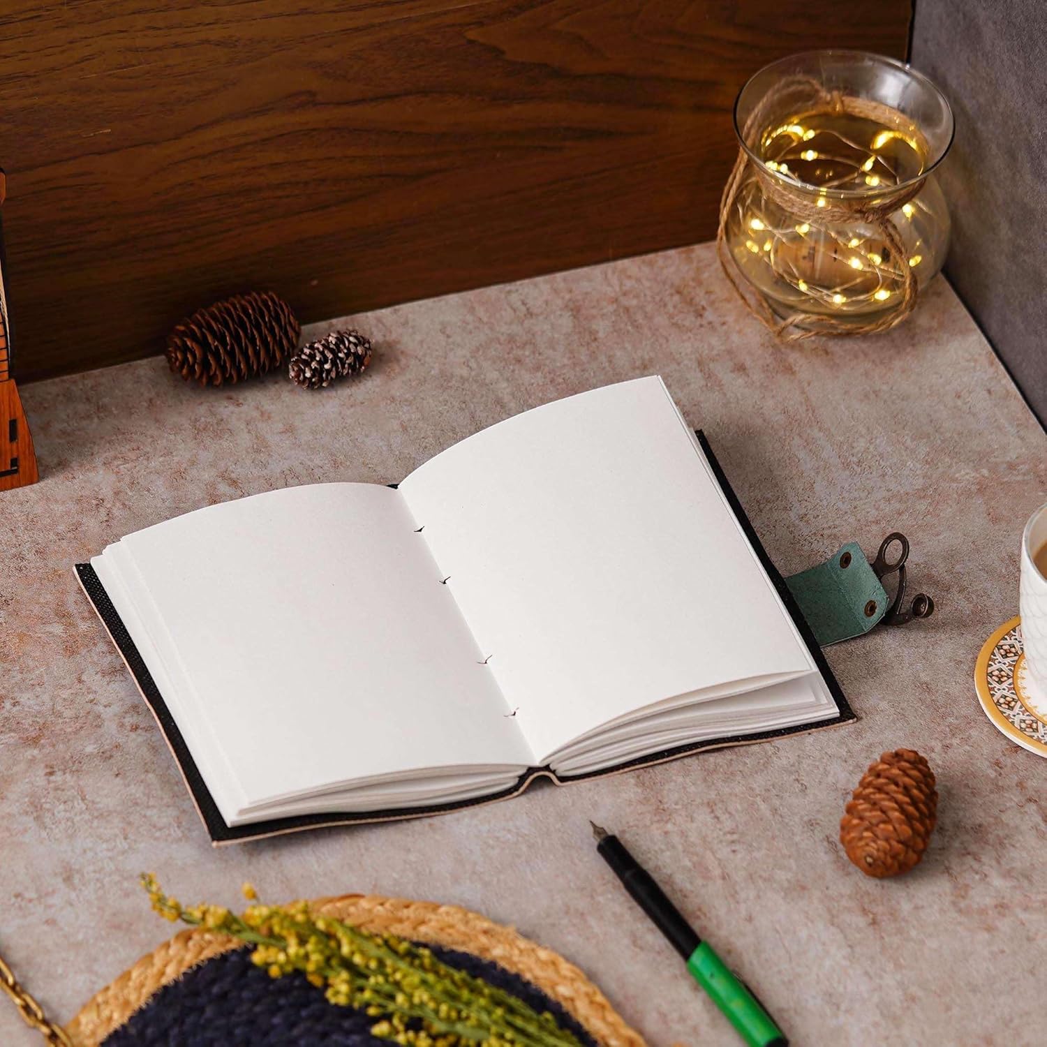 Rustic Leather Diary with Antique Closure Lock