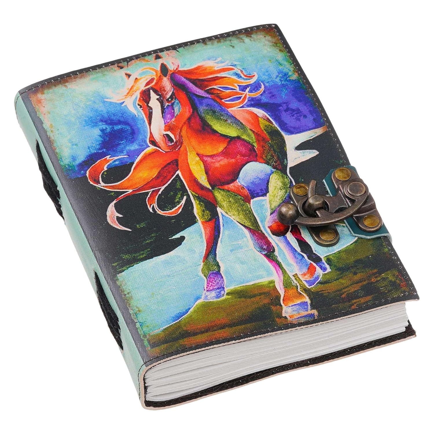 Rustic Leather Diary with Antique Closure Lock