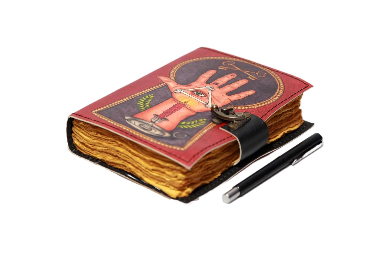 Genuine Leather Diary | Vintage Handmade Leather Journal | 200 Handmade Deckle Edge Antique Pages