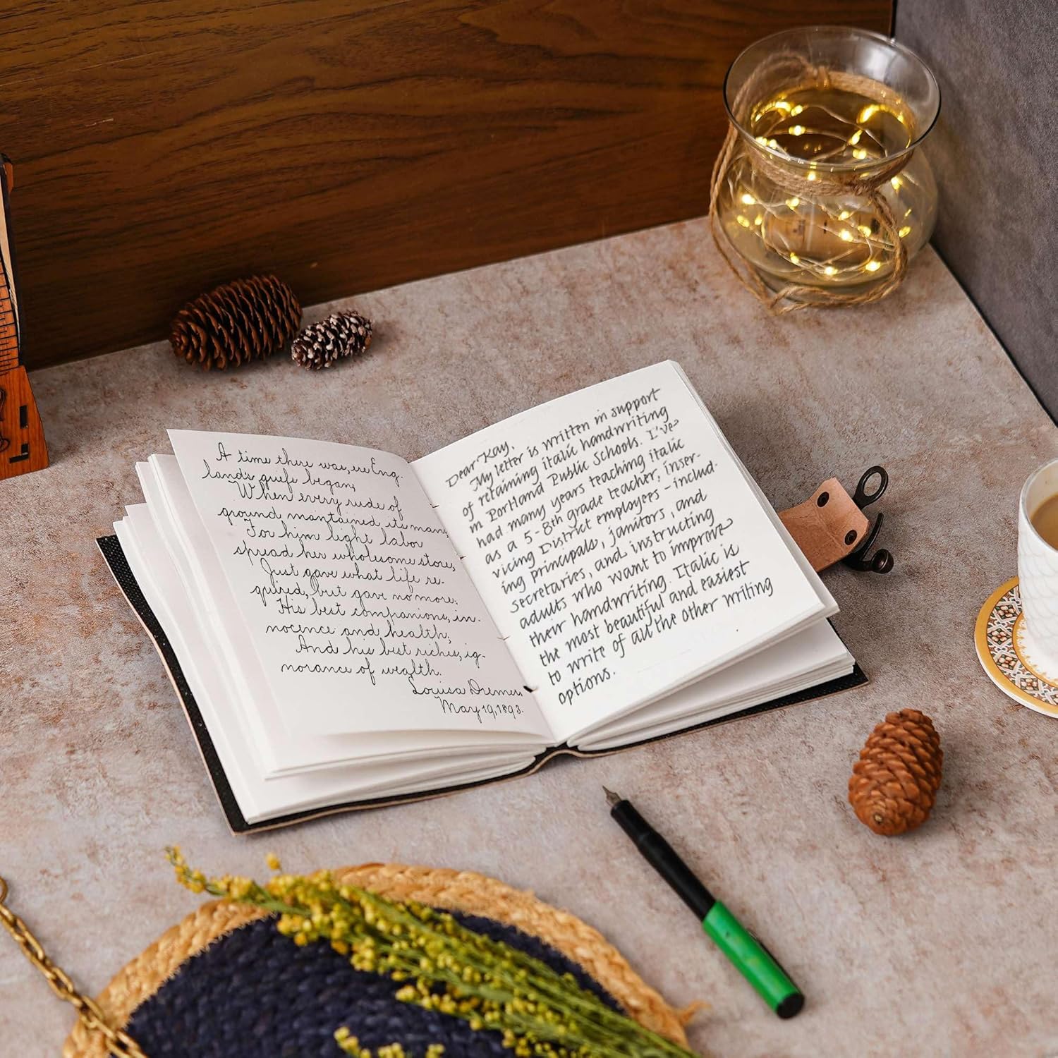 Vintage Leather Diary for Personal Writing Use