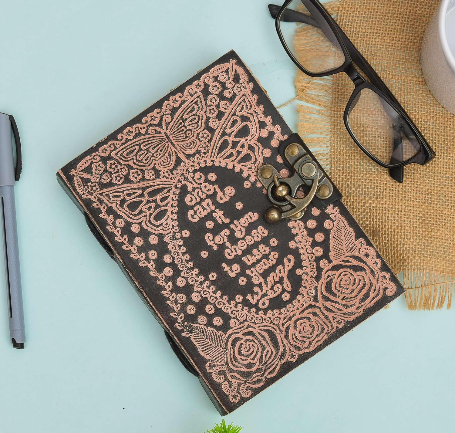 Handcrafted Leather Diary for Travel and...