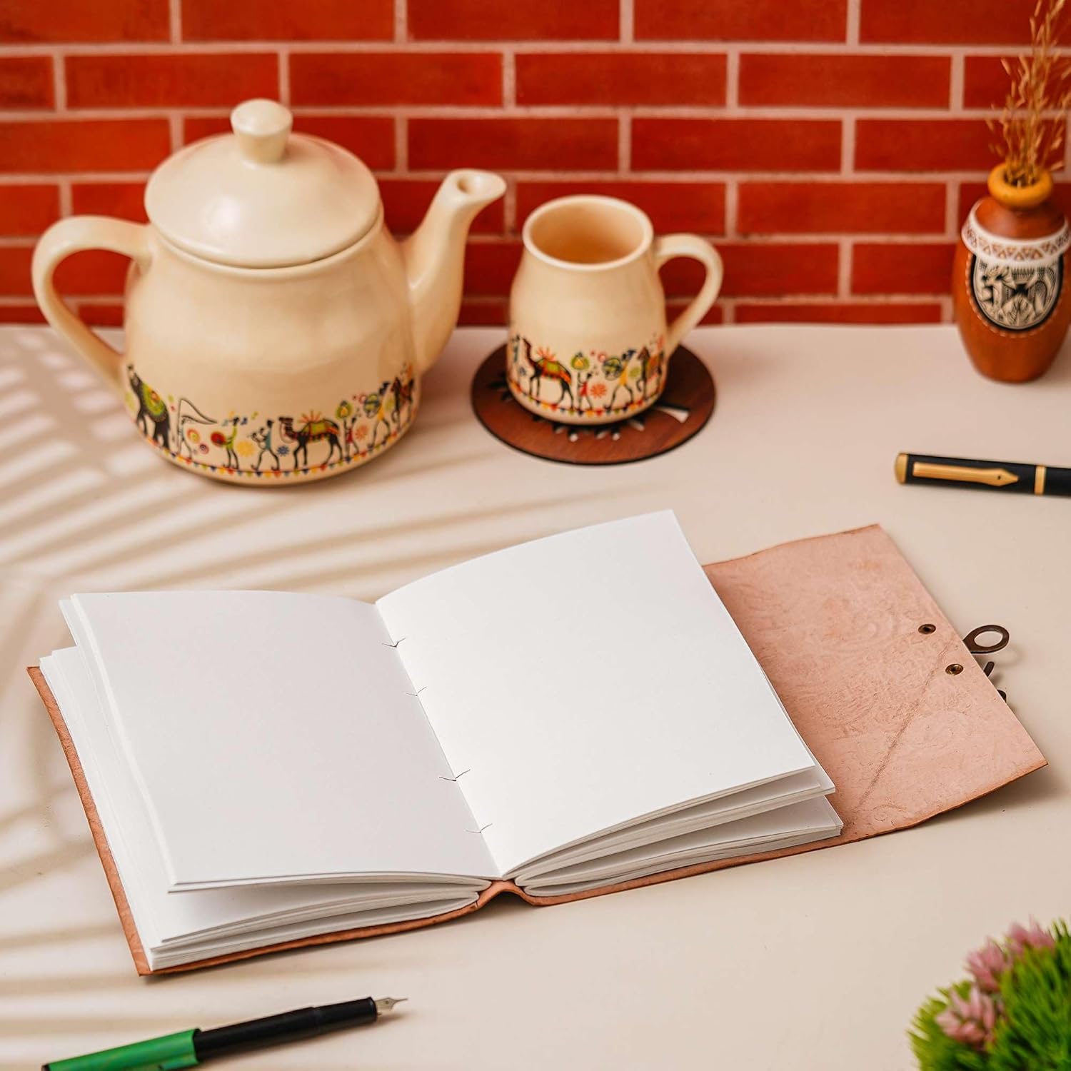 Handmade Genuine Leather Sketch Diary for Artists