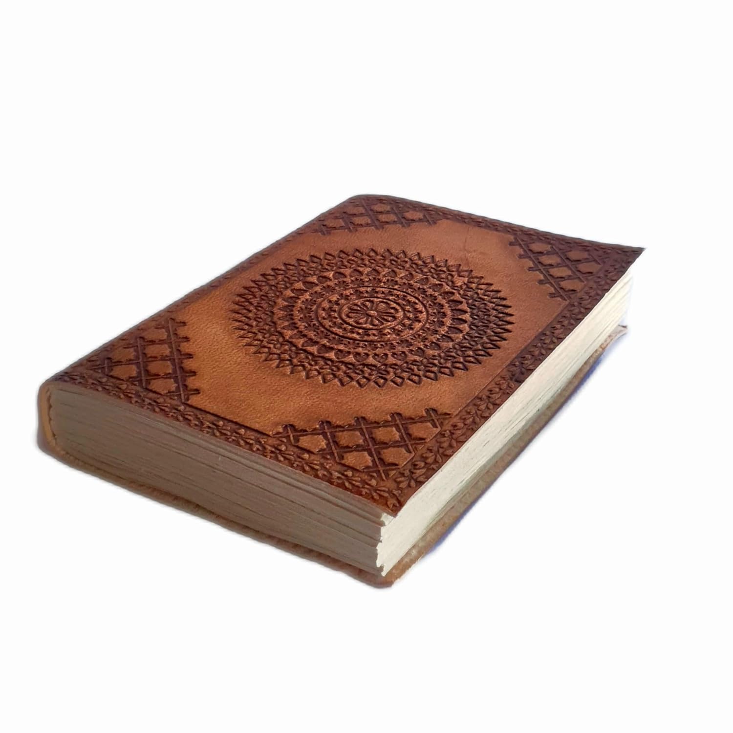 Embossed Leather Vintage Travel Journal Handmade Notebook