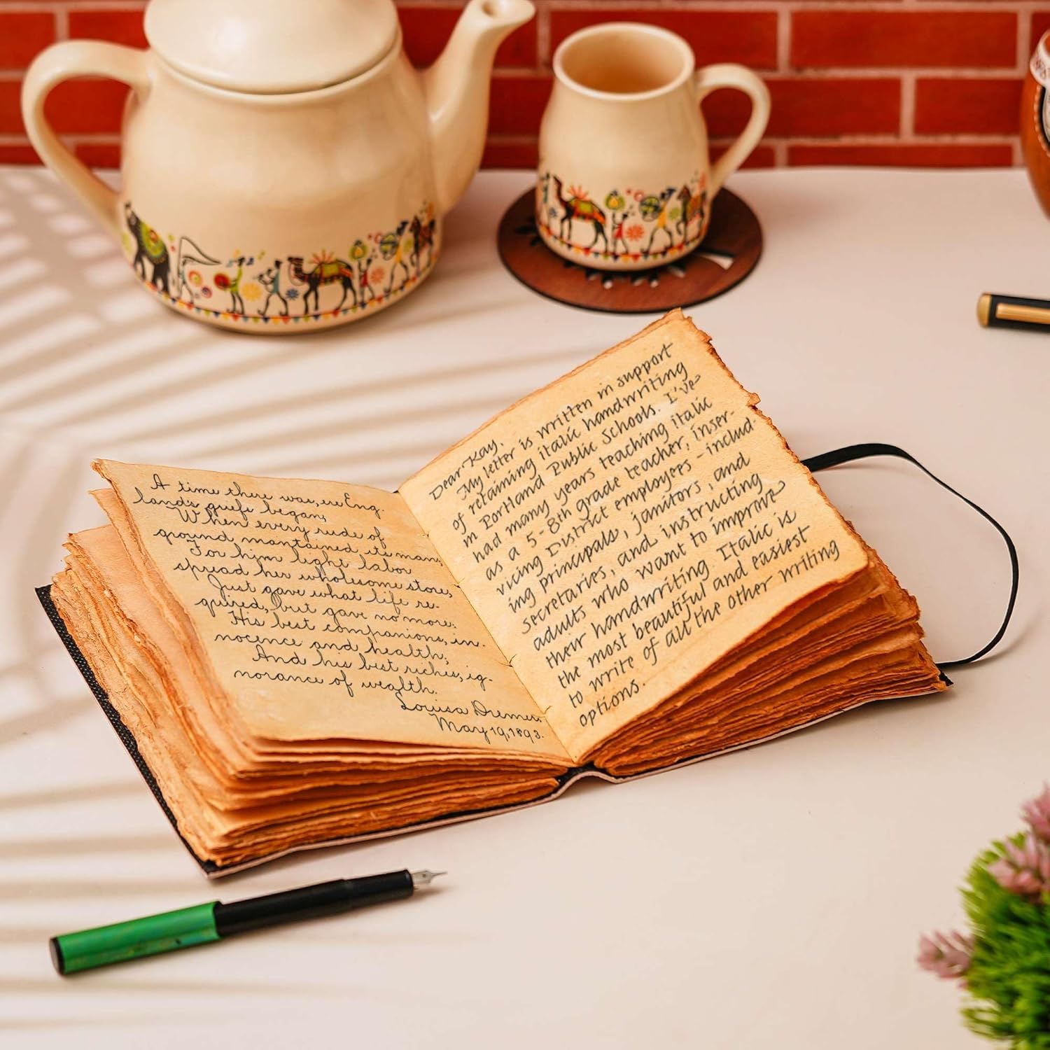 Vintage Leather Journal with Premium Antique String Closure