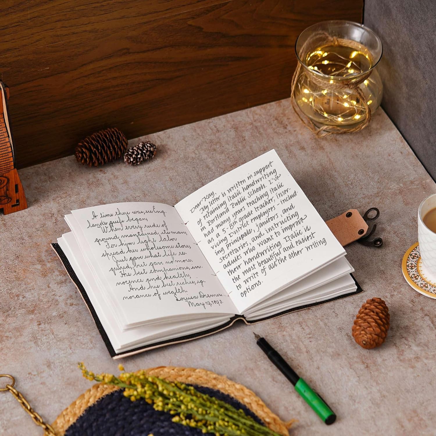 Vintage Style Handmade Leather Diary 200 Pages Notebook