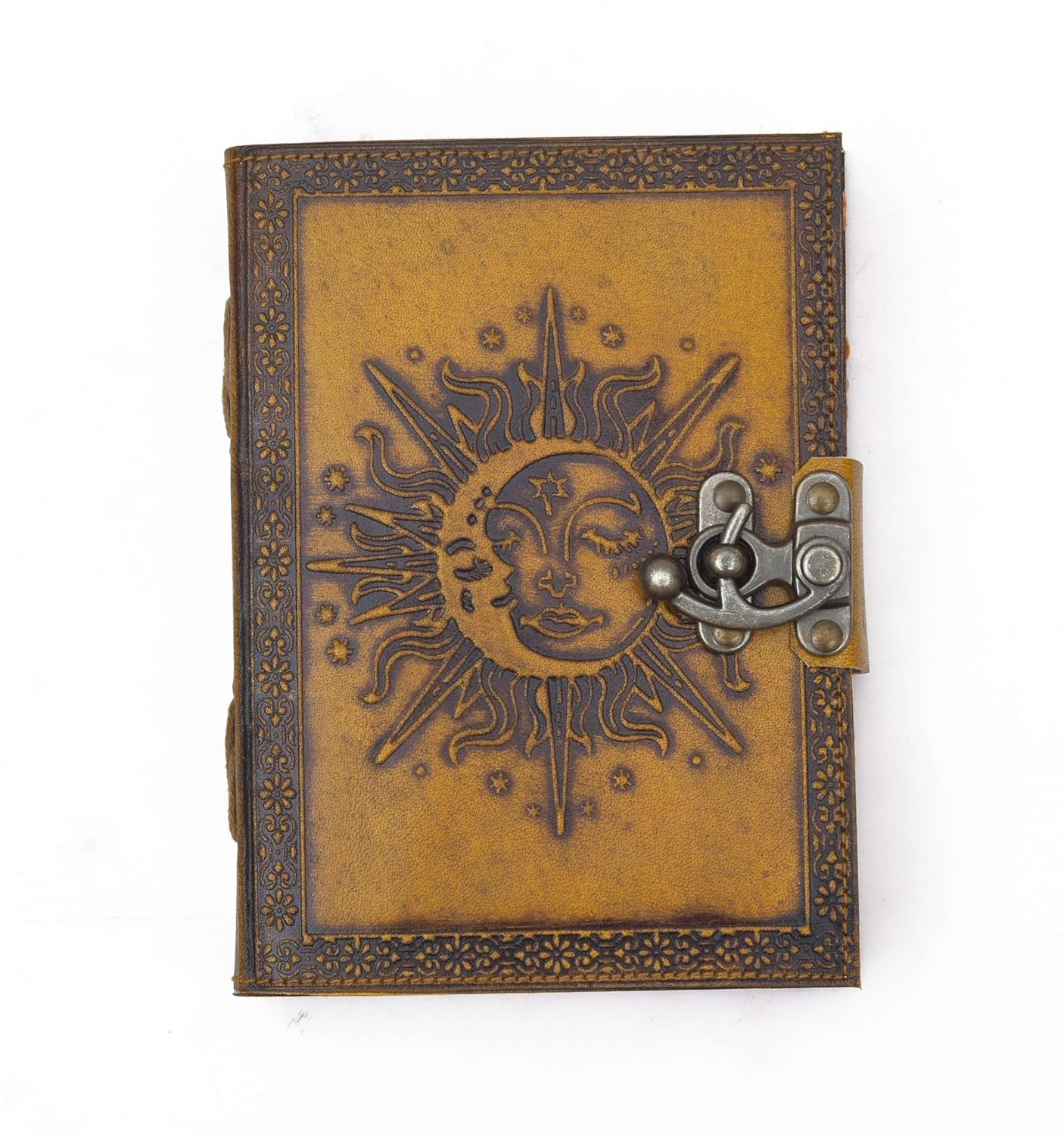 Handmade Leather Journal Diary with Metal Lock 200 Pages
