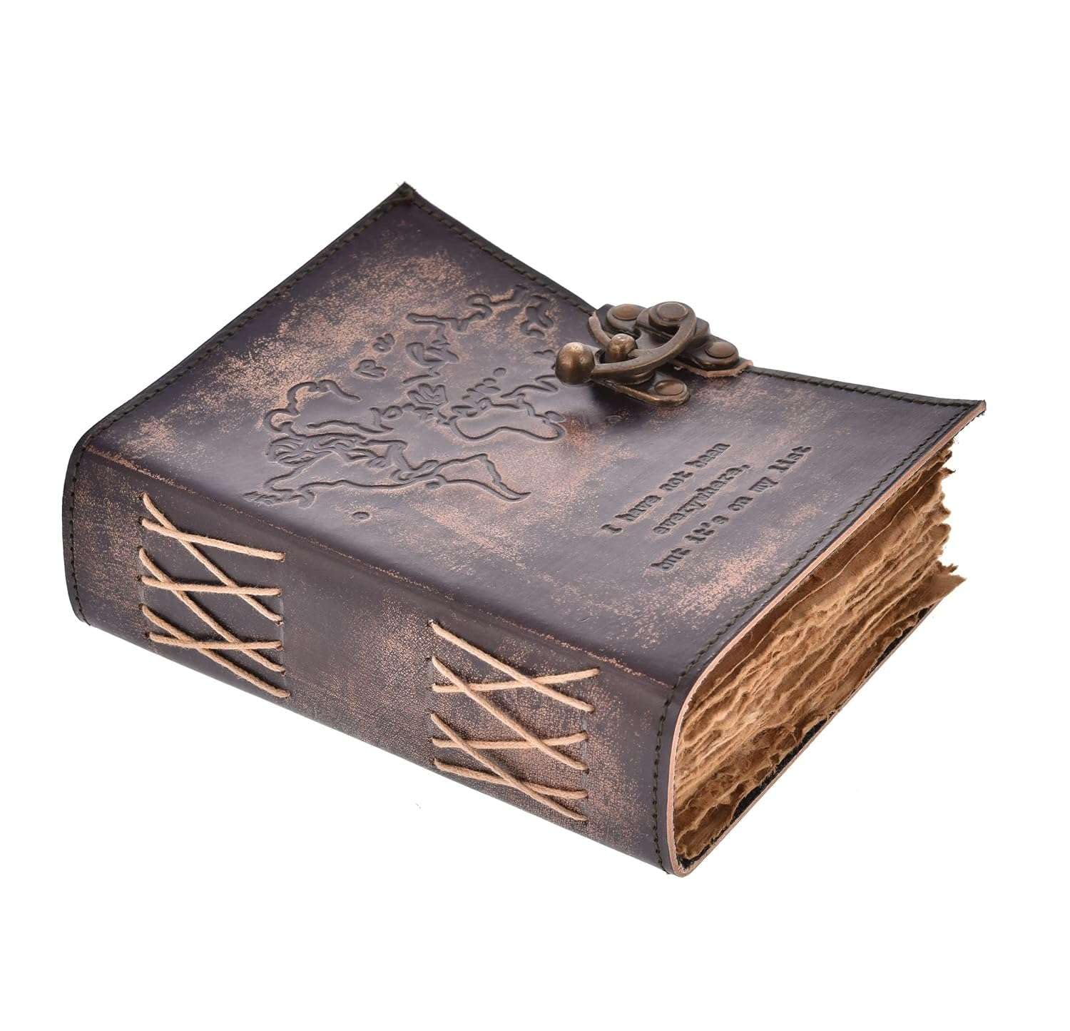 Genuine Leather Diary Deckle Edge 200 Pages