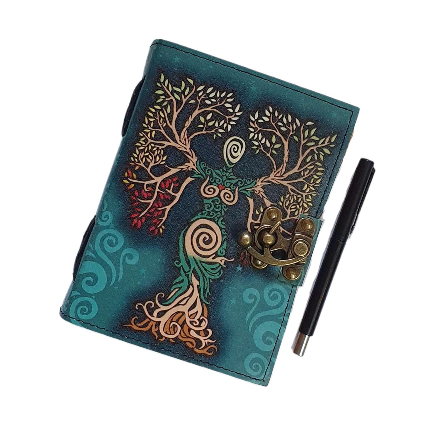 Classic Handmade Leather Diary 200 Unruled Writing Pages