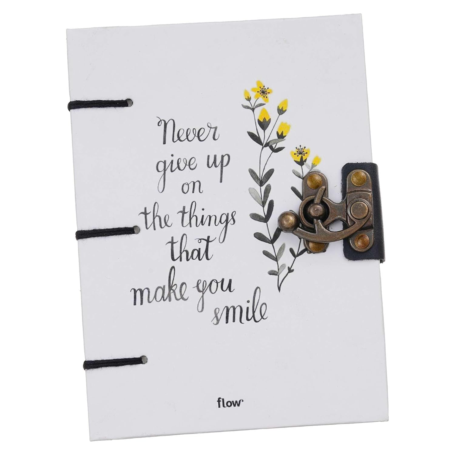 Handmade Printed Cardboard Journal Diary with Buckle Lock – 200 Pages