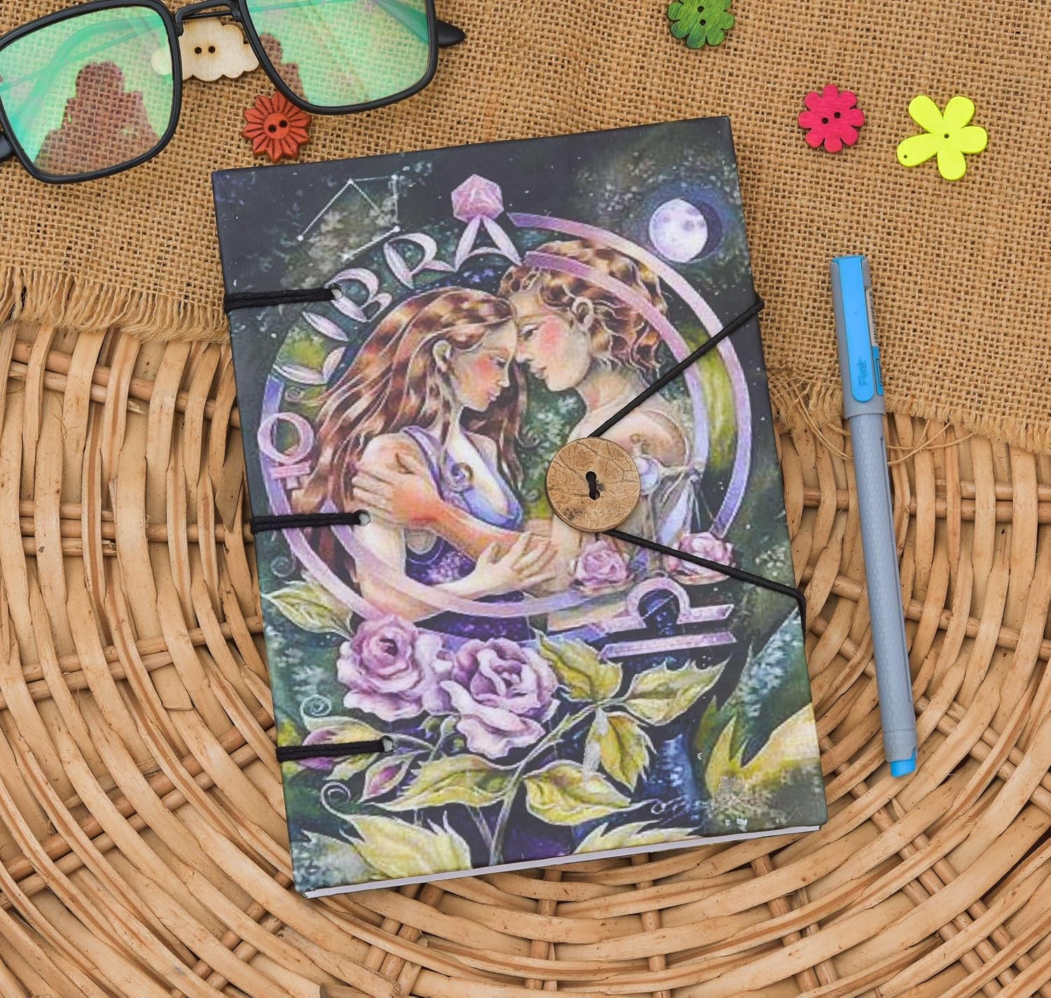 Handmade Printed Cardboard Journal Diary...