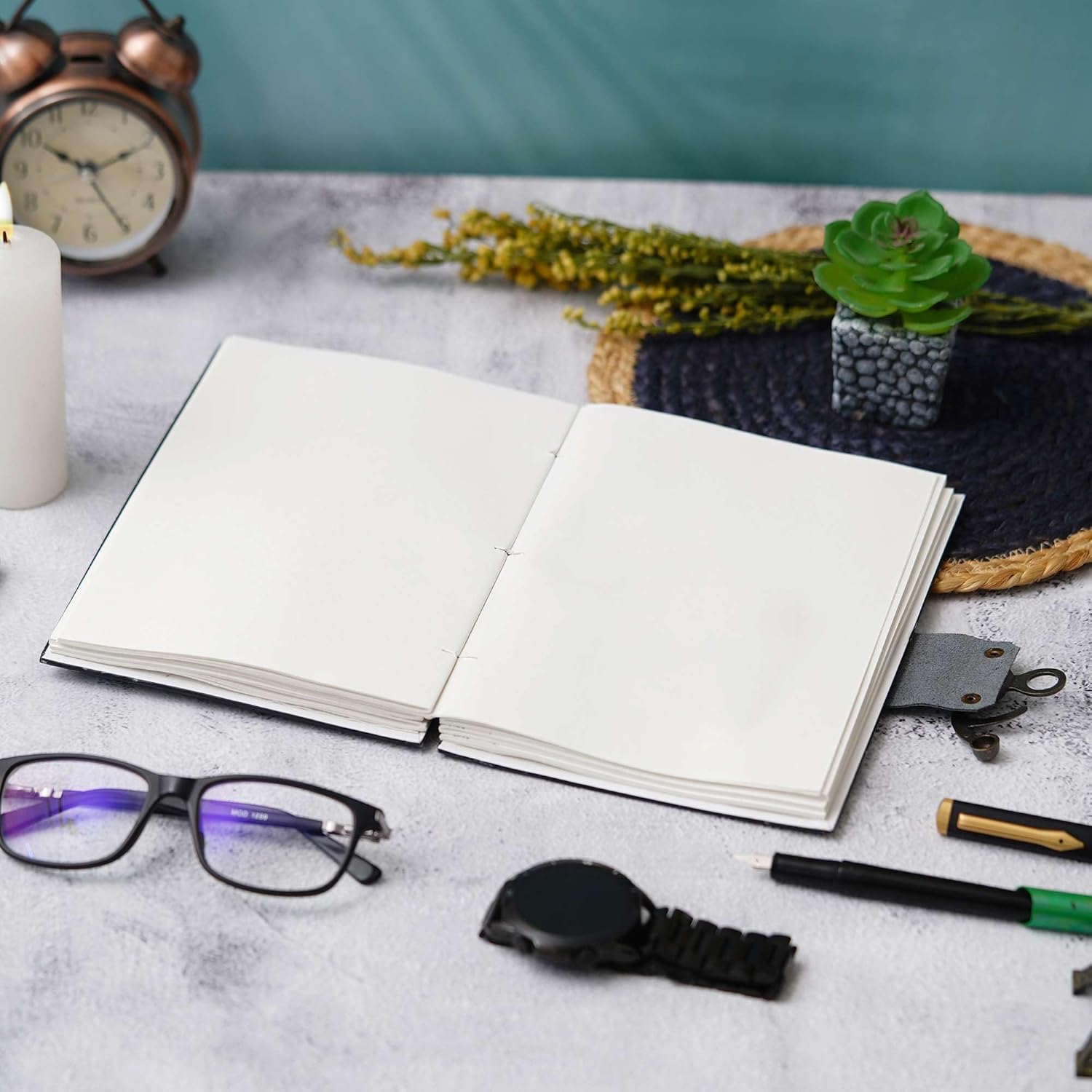 Handmade Printed Cardboard Journal Diary Buckle Lock – Classic Design