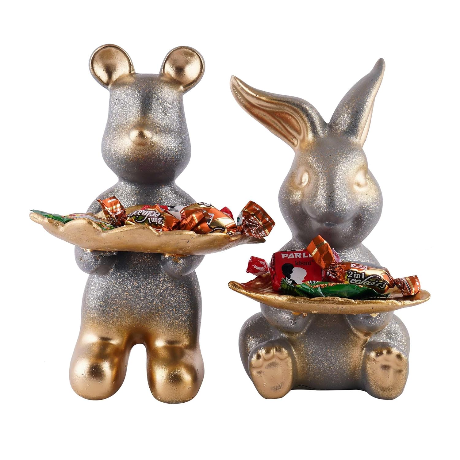 Decorative Rabbit Animal Showpiece Set o...