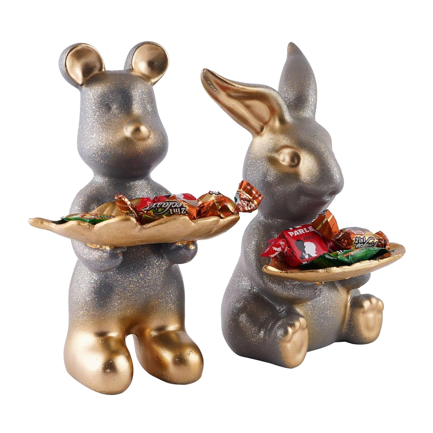 Decorative Rabbit Animal Showpiece Set of Two for Home Decor