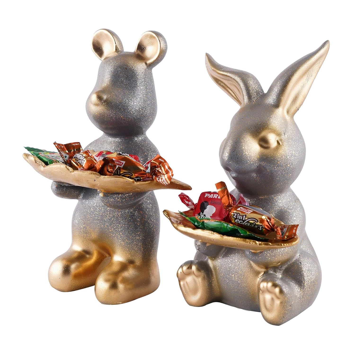 Decorative Rabbit Animal Showpiece Set of Two for Home Decor