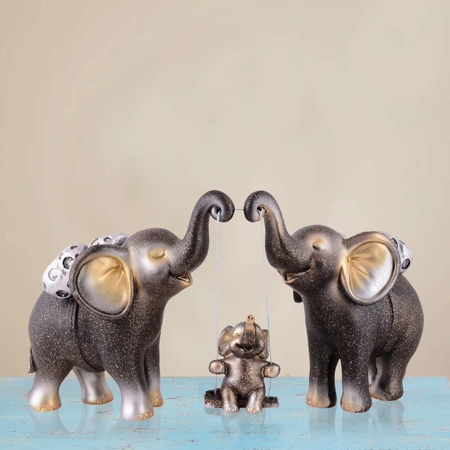 Set of 3 Resin Elephant Showpieces for H...