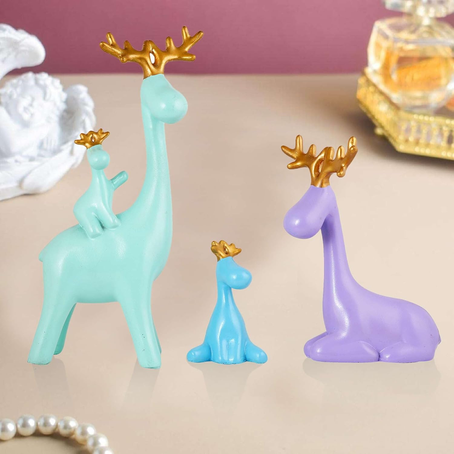 Deer Family Decorative Showpiece Set of...