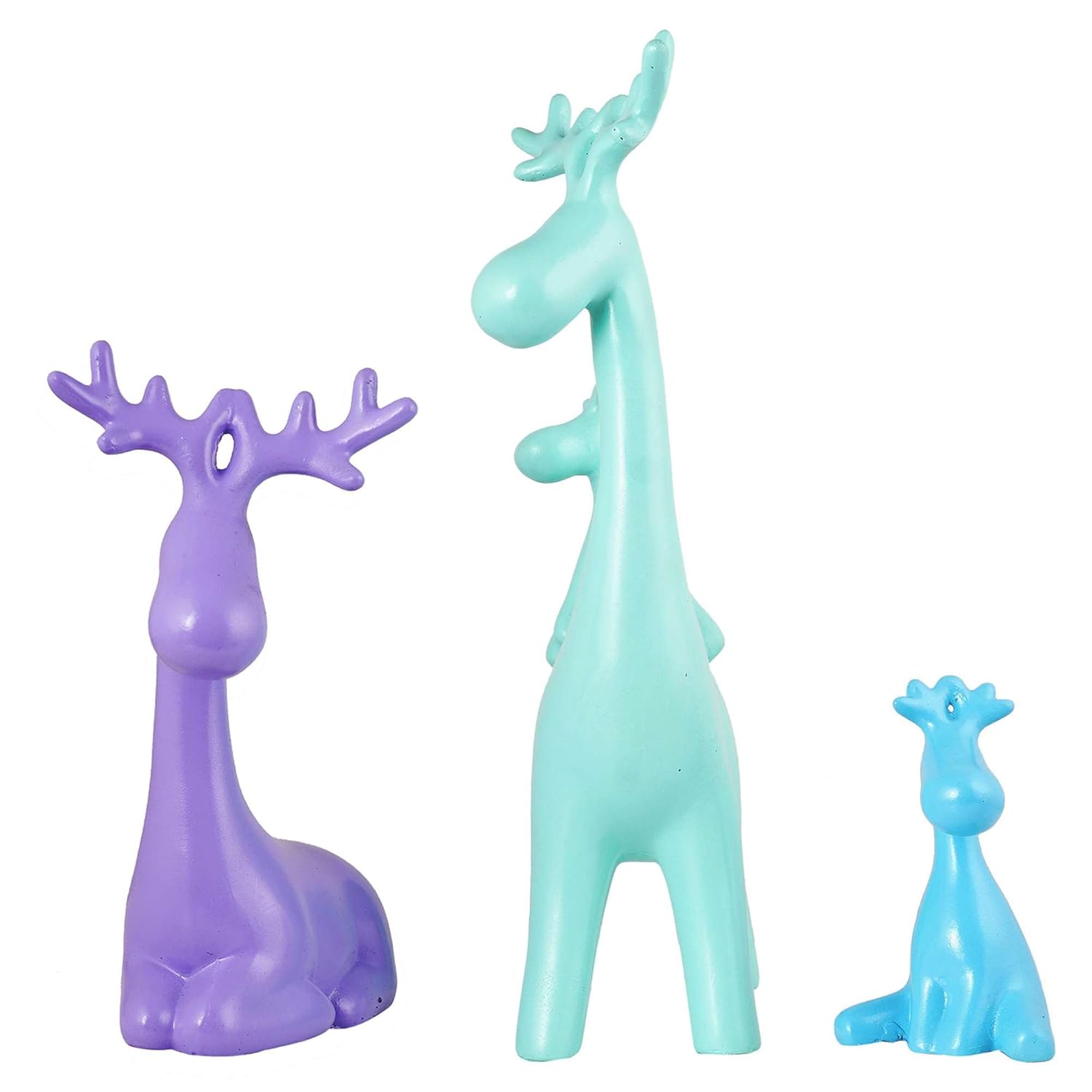 Deer Family Decorative Showpiece Set of 3 for Home Decor