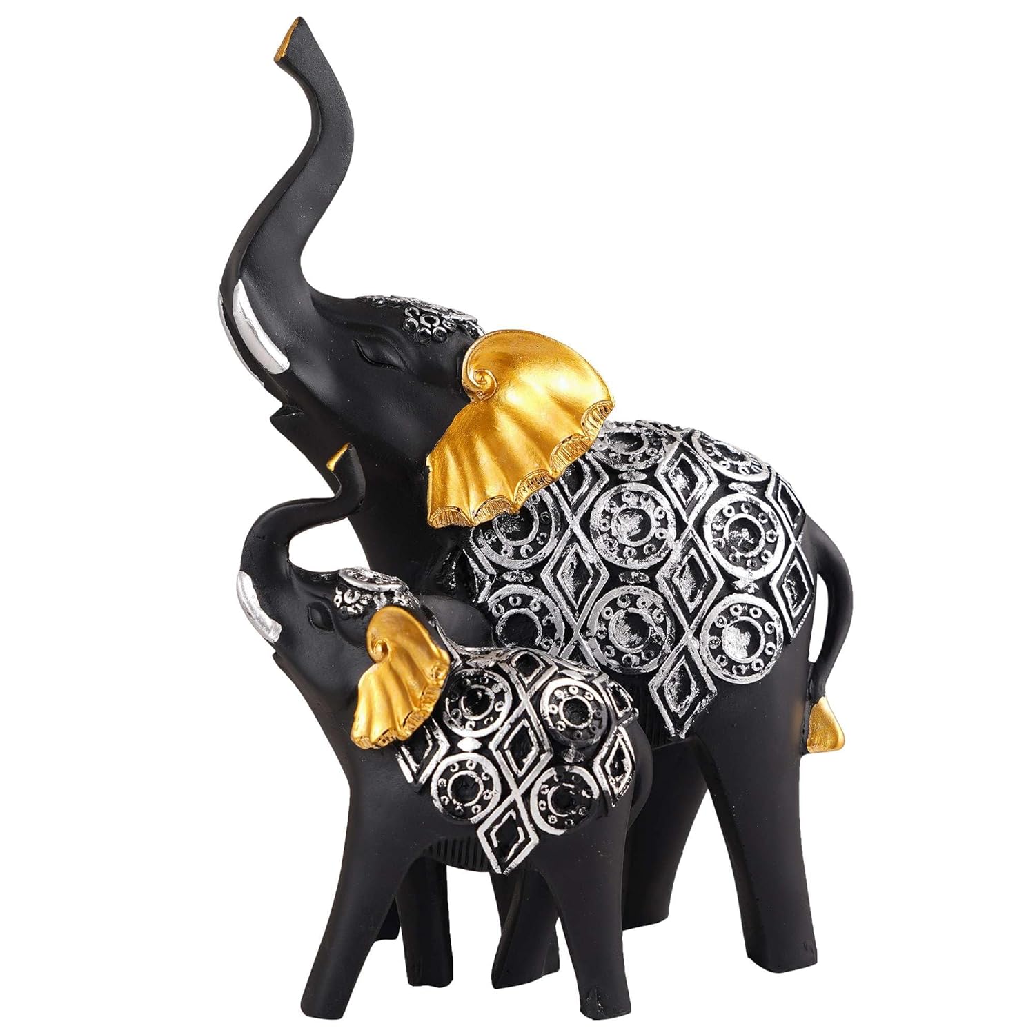 Polyresin Elephant Decorative Showpiece Statue for Home Decor