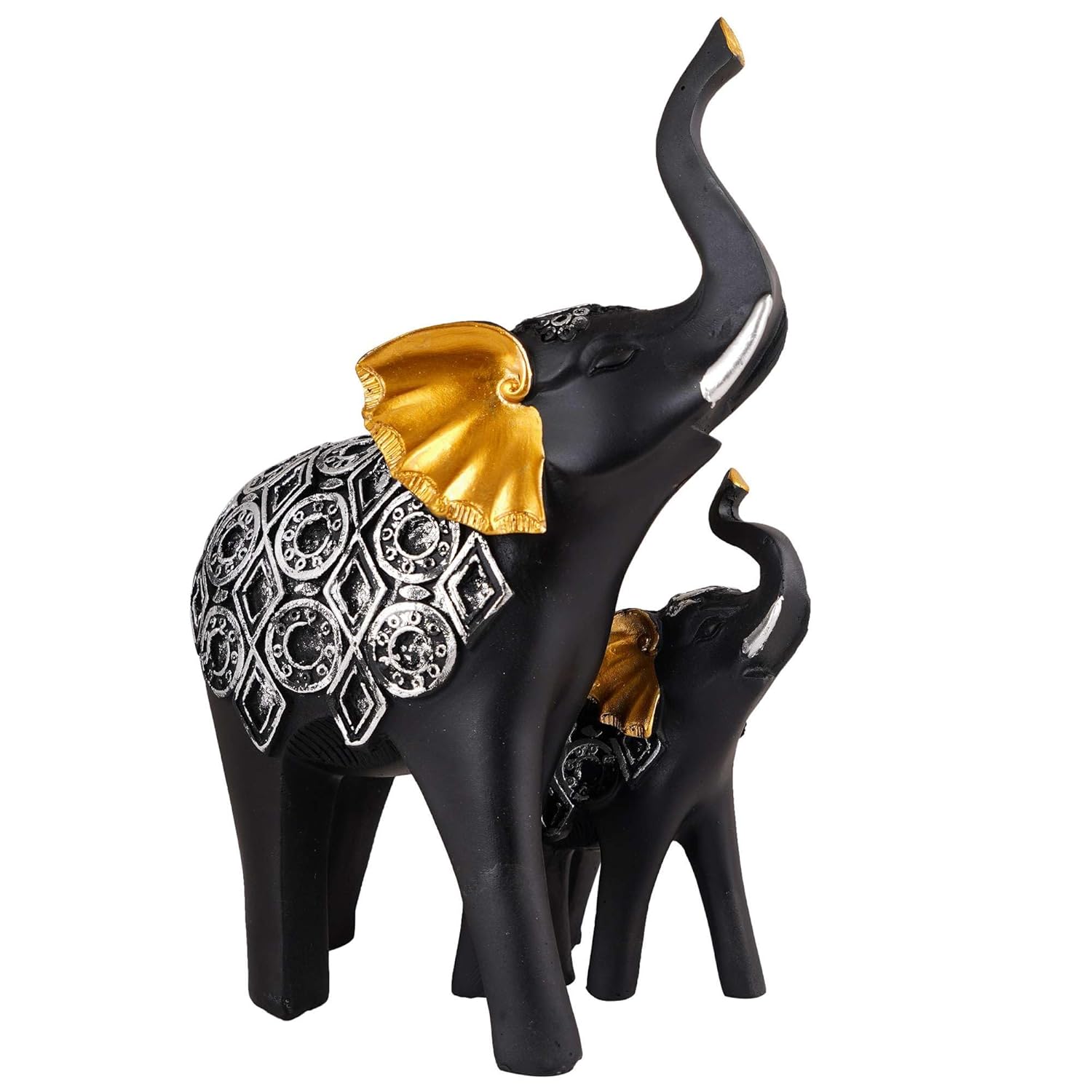 Polyresin Elephant Decorative Showpiece Statue for Home Decor
