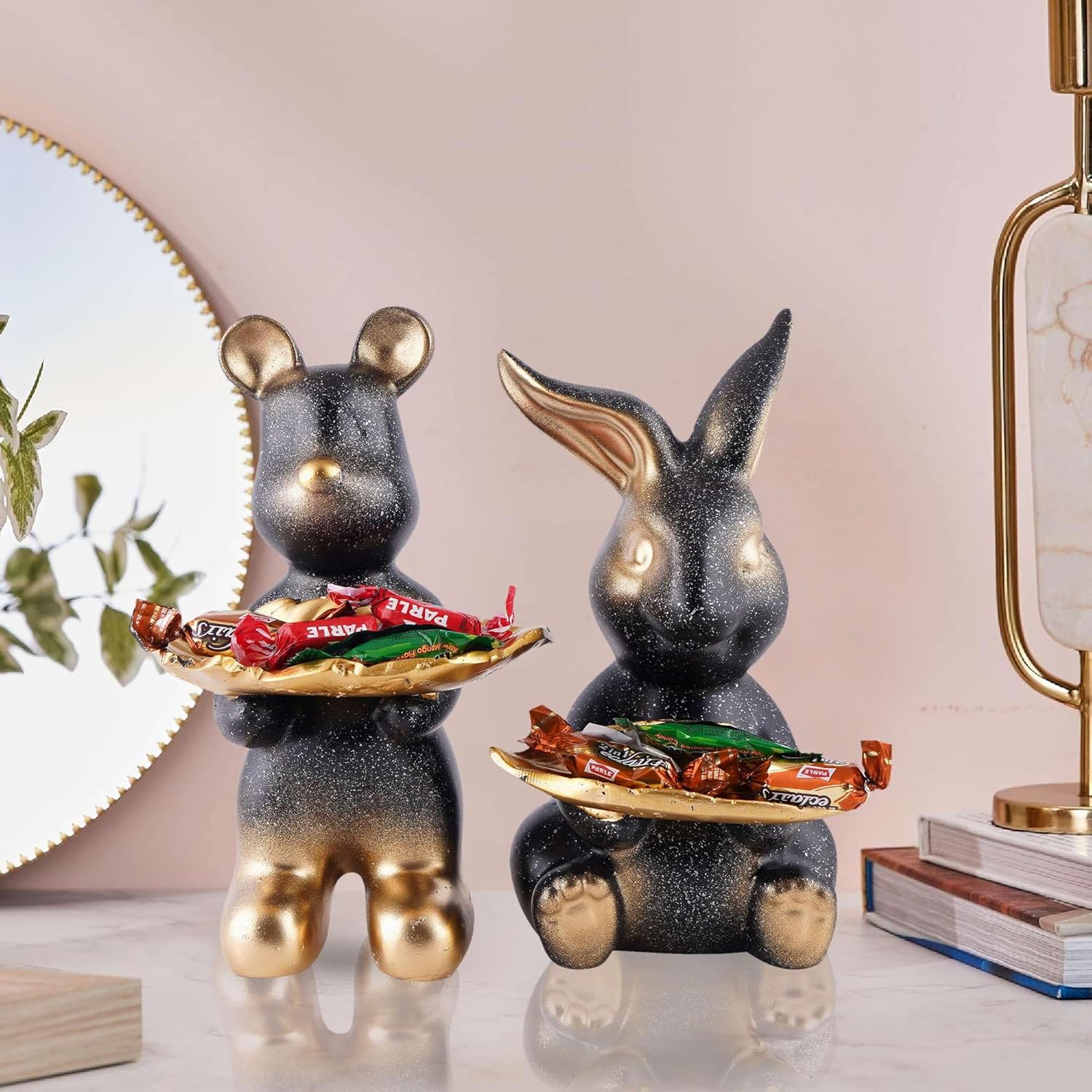 Whimsical Rabbit Home Decor Figurines fo...